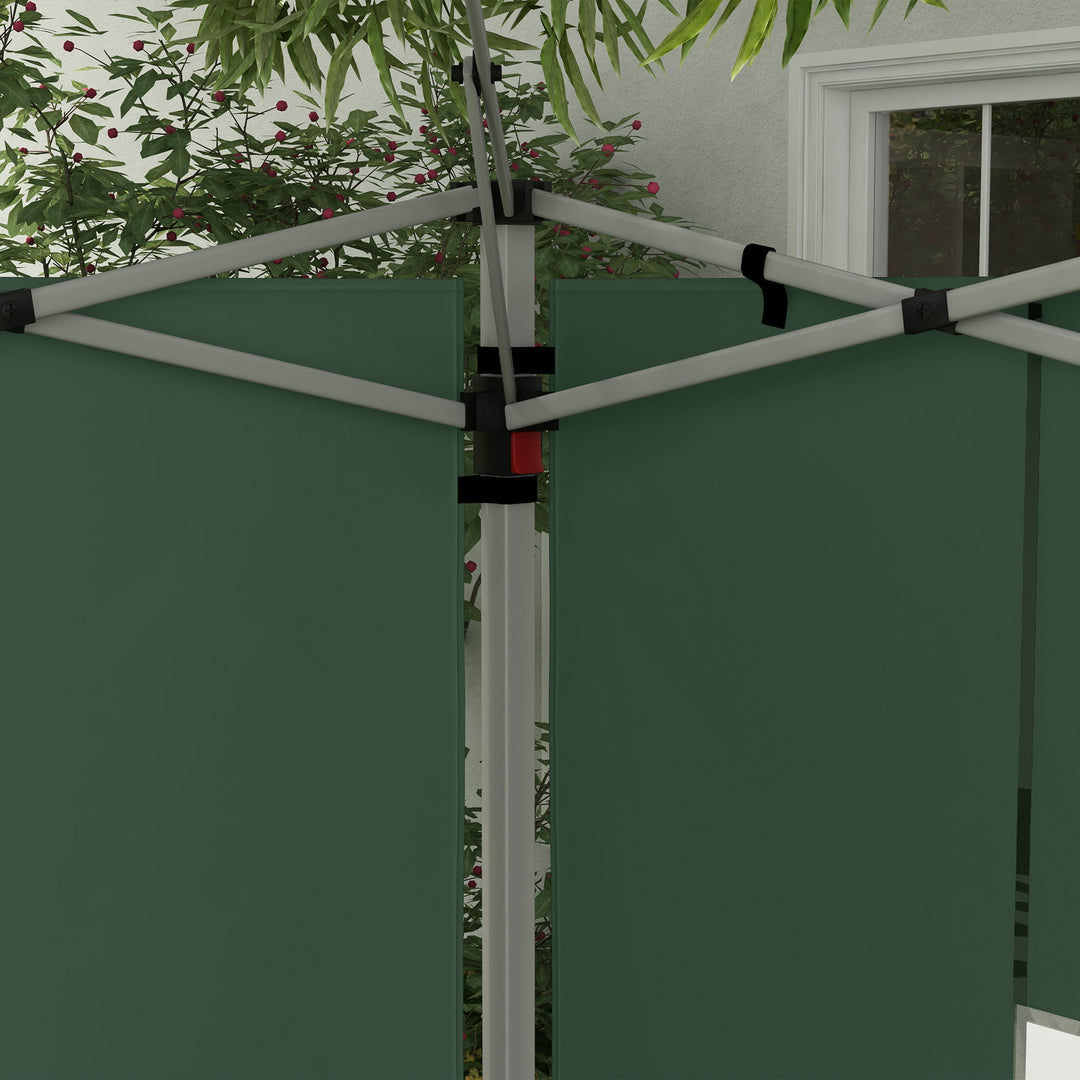 Sæt med 2 sidepaneler til 3x3/3x4 m pavillon, sidevæg med vindue, vandtæt, grøn