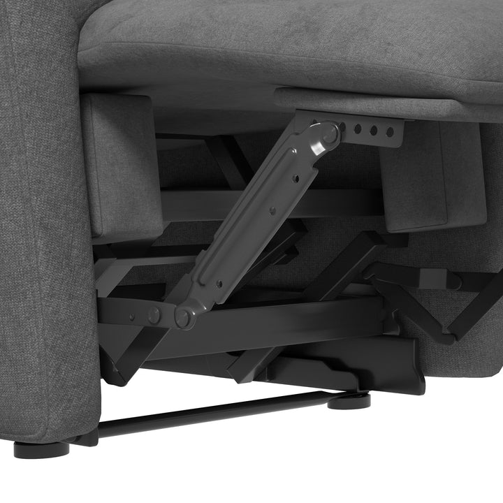 Lænestol tv-stol, lænefunktion hørlook, 93 cm x 88 cm x 102 cm, grå