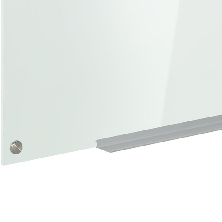 Glas whiteboard, memoboard, whiteboard, 4 penne, 6 magneter, 1 svamp, 1 bakke, hvid