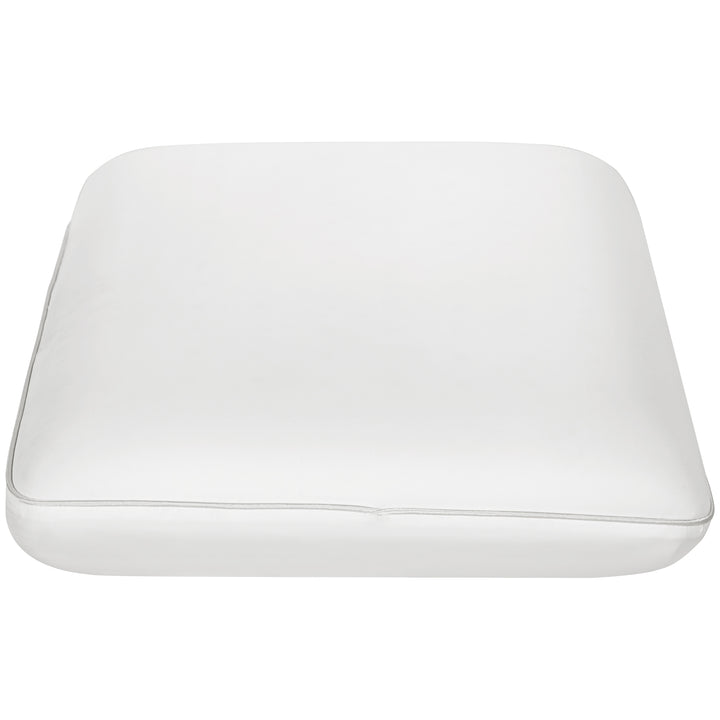 Memory foam pude, nakkestøttepude med aftageligt betræk, ergonomisk 60 x 40 cm, cremehvid