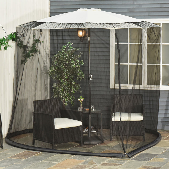 Myggenet til parasol, fluenet, myggenet, sort, Ø3 x H2,3 m