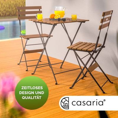 Havemøbelsæt,2 x stole med 1 bord, FSC®-certificeret akacietræ