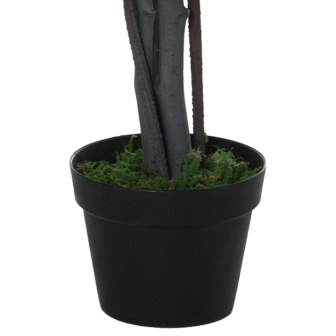 Kunstigt ficustræ stort 145 cm, kunstigt træ, kunstig plante, kunstige plastikplanter i potte, kunstig plante som ægte til stue soveværelse kontor have moderne dekoration gave