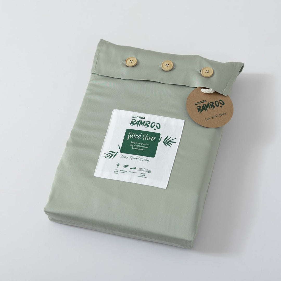 Lysegrøn Bambus Sengesæt 2-personers - 400TC Tanboocel - Sage Green