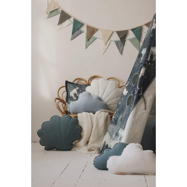 "Baby Blue" linned sky pude