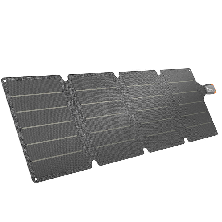 Bærbart solpanel, 36W hurtigopladning, vandtæt, foldbar, oplader, grå