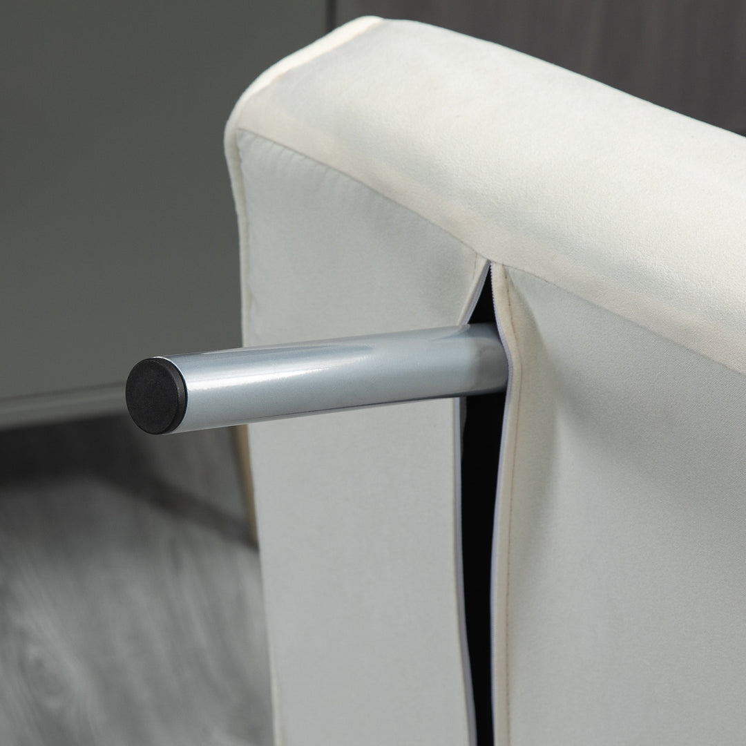 Lænestol, lænestol, gæsteseng, 65 cm x 69 cm x 80 cm, cremehvid