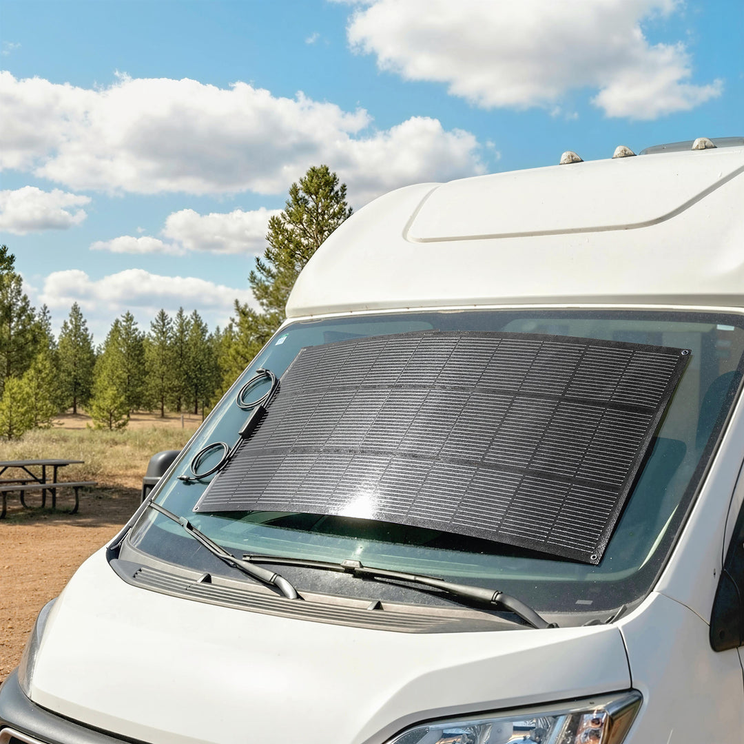100W 18V bærbar udendørs solpaneloplader med 2 USB-porte, LCD-skærm, IP67 vandtæt