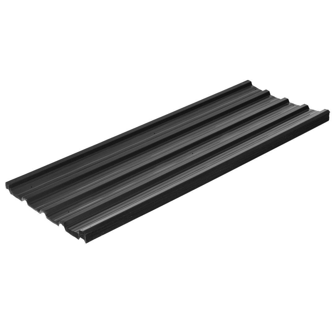 12 stk. trapezplade 129x45cm 7m² Galvaniseret tagplade 0,25 mm Vejrbestandig profilplade Mørkegrå