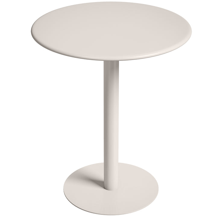 Rundt køkkenbord til 2 personer med stålramme, pladsbesparende, 60 x 60 x 72 cm, beige