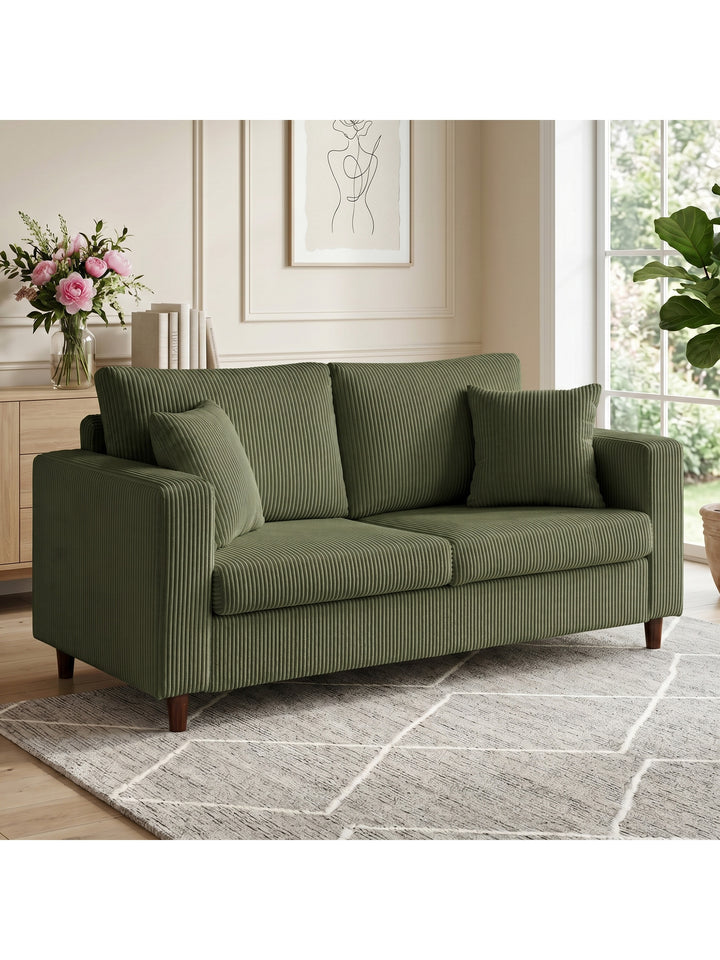 2-personers sofa, 170 cm sofa med corduroy-look, bredde, sædedybde
