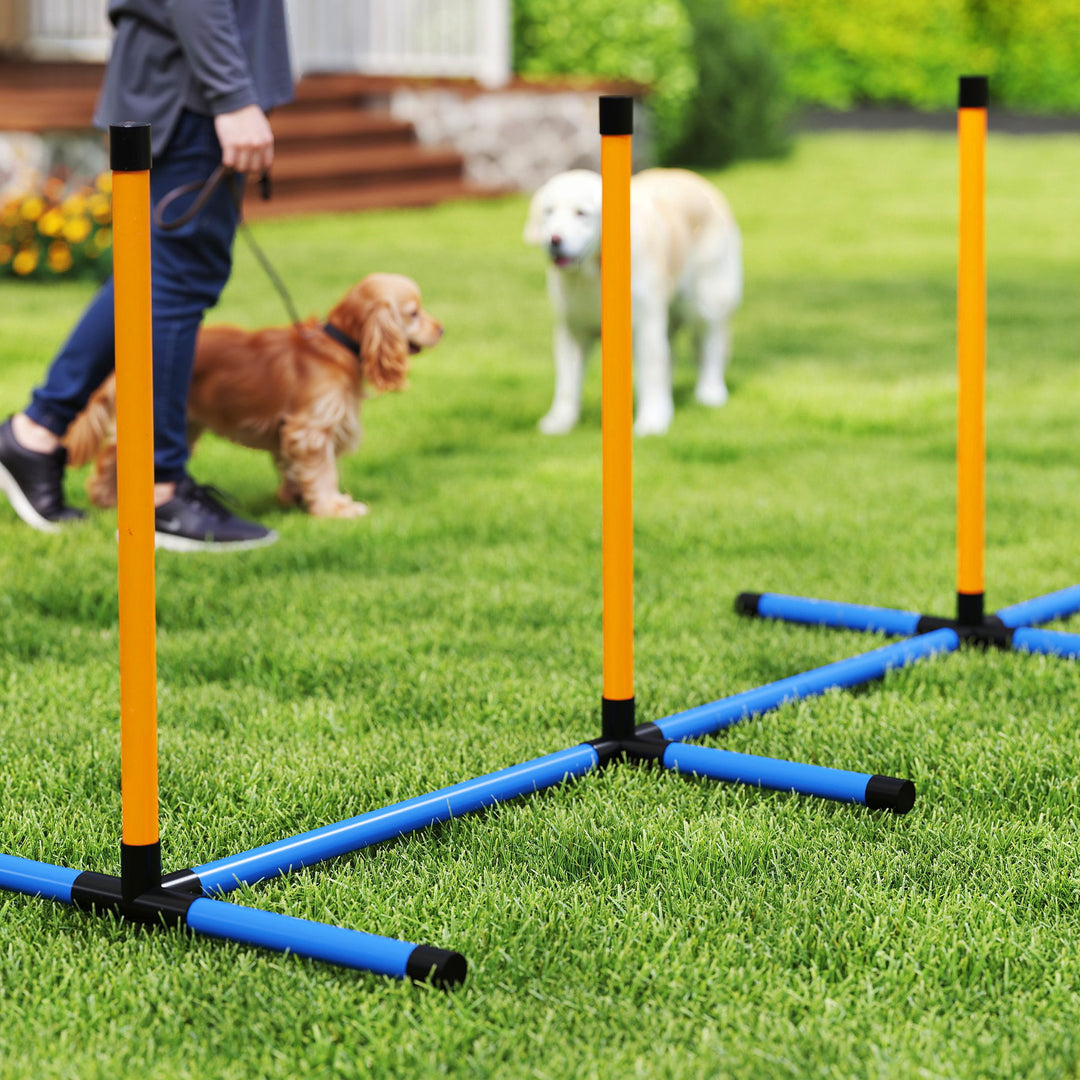Agility set hunde 7-delt agilityudstyr til hundetræning plug-in forhindringssæt til legetræning