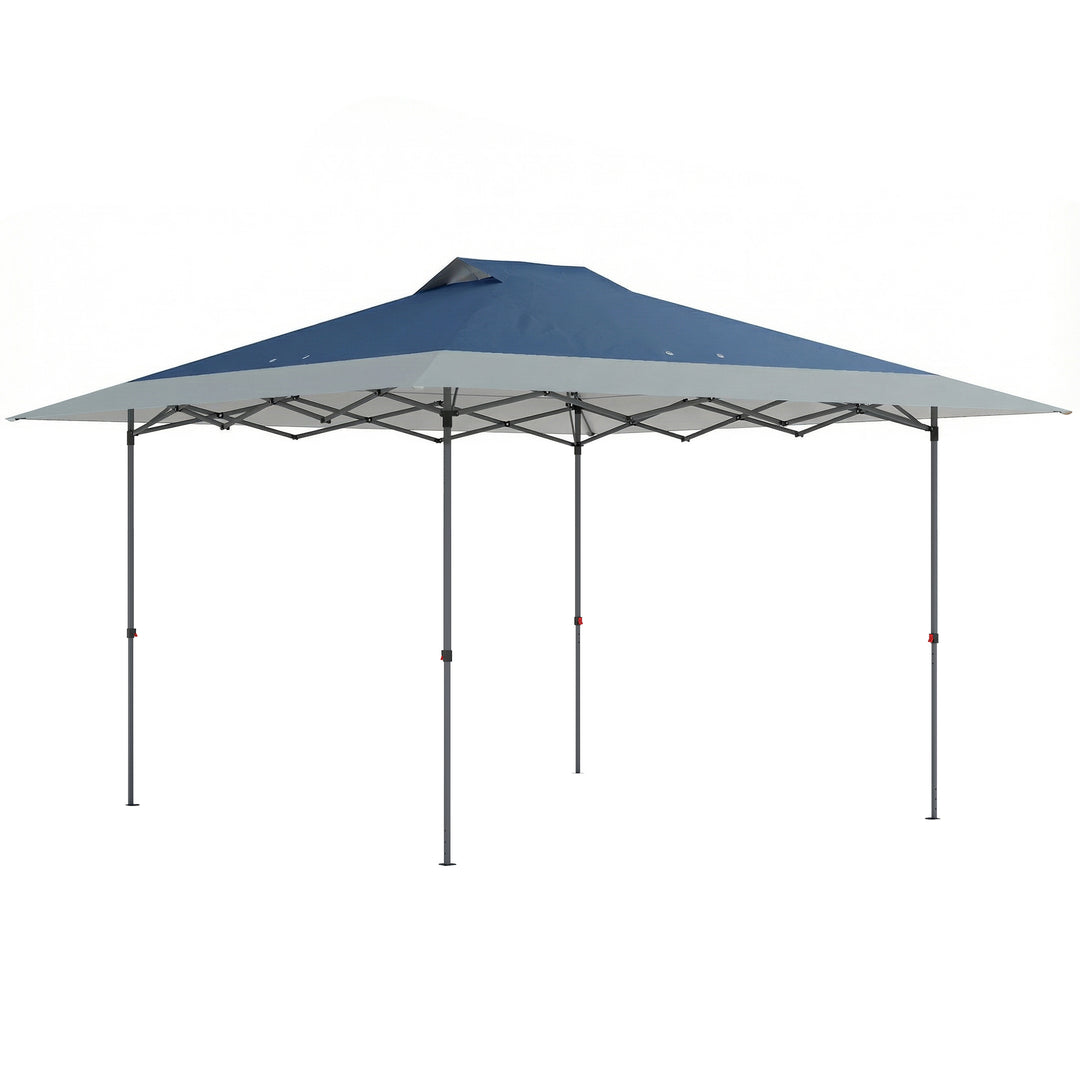 Pavillon ca. 4x4m Vandtæt, stabil, vintersikker, pop-up-foldepavillon med lukkefunktion i ét trin UV 50+