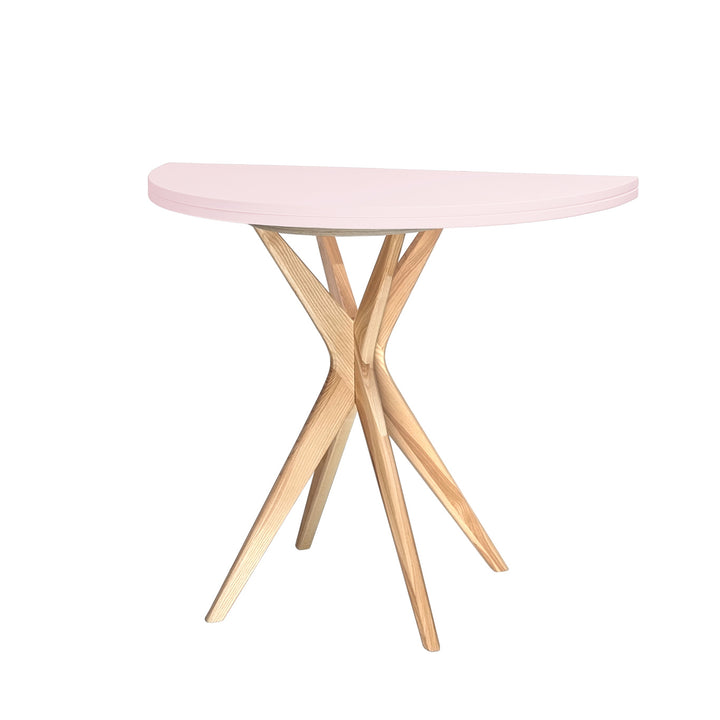 JUBI Halvrundt udtrækkeligt bord diam. 90cm Powder Pink