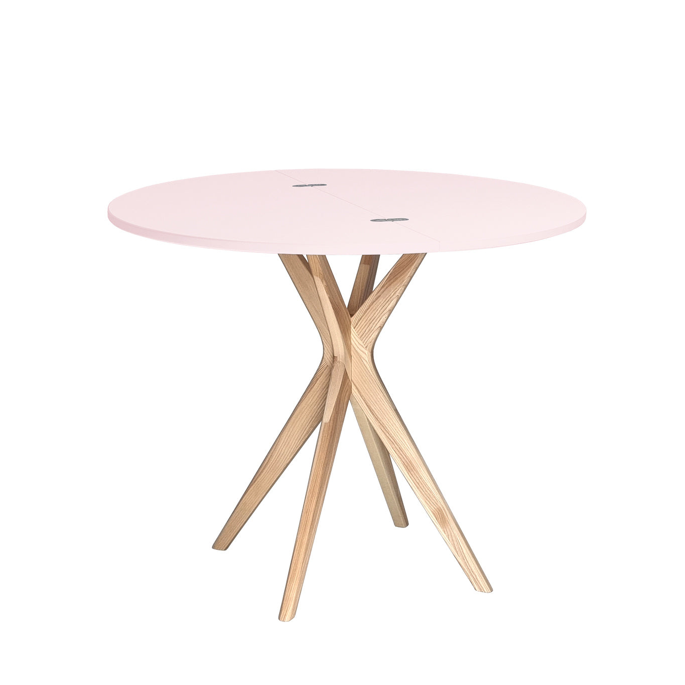 JUBI Halvrundt udtrækkeligt bord diam. 90cm Powder Pink