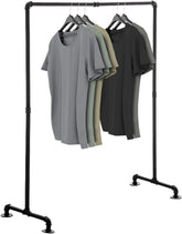 Tøjstativ i vandrør look: Sæt dit tøj i rampelyset med et trendy, rustikt look, fås i sort og sølv