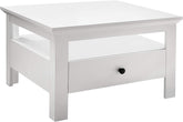 Sofabord med skuffe, 70 x 46 x 70 cm, hvid