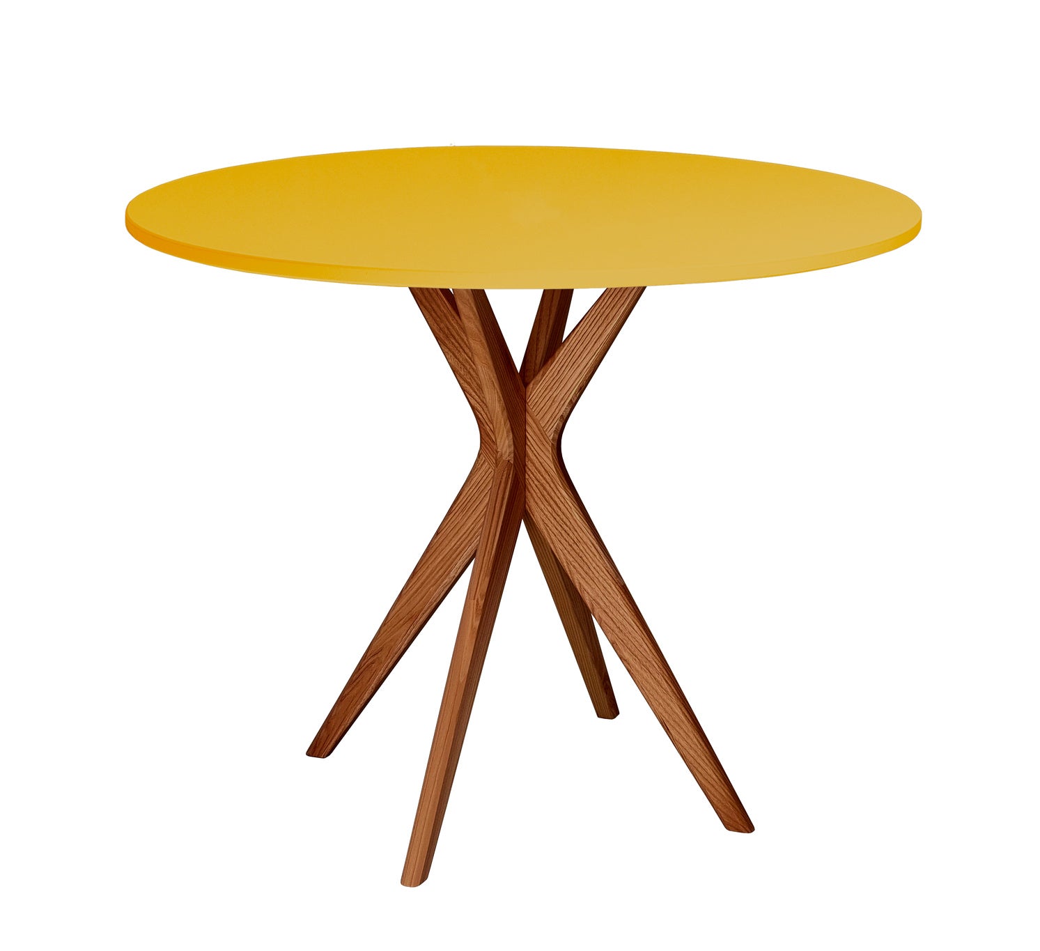 JUBI Lille Rundt Spisebord diam. 70cm Oak Broom Yellow