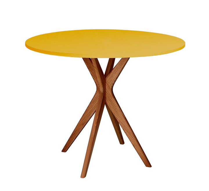 JUBI Rundt spisebord diam. 90cm Oak Broom Yellow