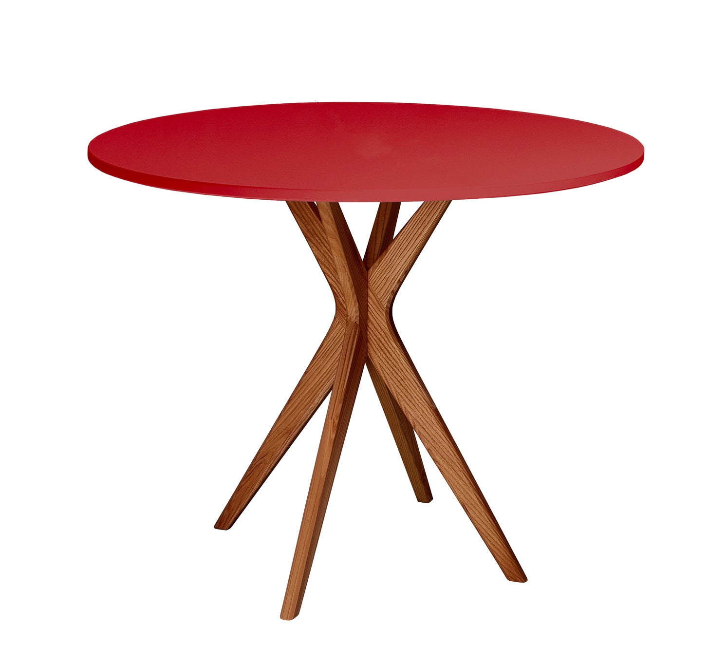 JUBI Rundt spisebord diam. 90cm Oak Pure Red