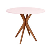 JUBI Rundt spisebord diam. 80cm Oak Powder Pink