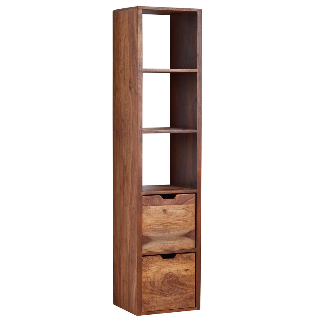 Væghylde med skuffer 35x150x30 cm, massivt sheeshamtræ, hængende hylde, stort design, moderne svævende hylde, hængende hylde til stuen, vægmonteret svævende bogreol