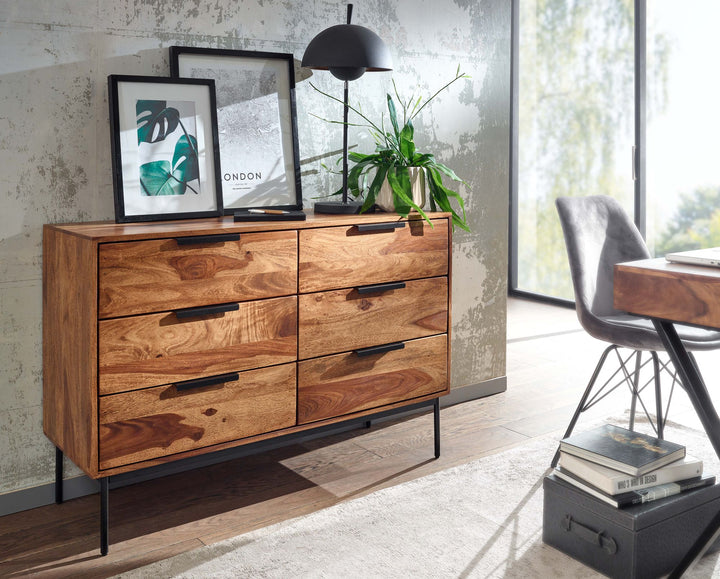 Kommode 117x80x42 cm massivt sheeshamtræ