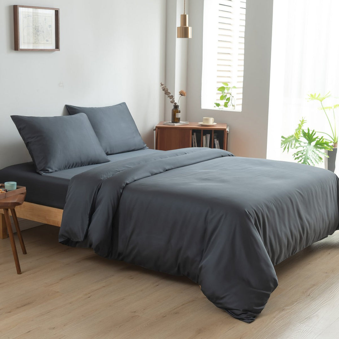 Mørkeblå bambus dynebetræk Premium - 400TC Tanboocel - 100% bambus - Space Blue