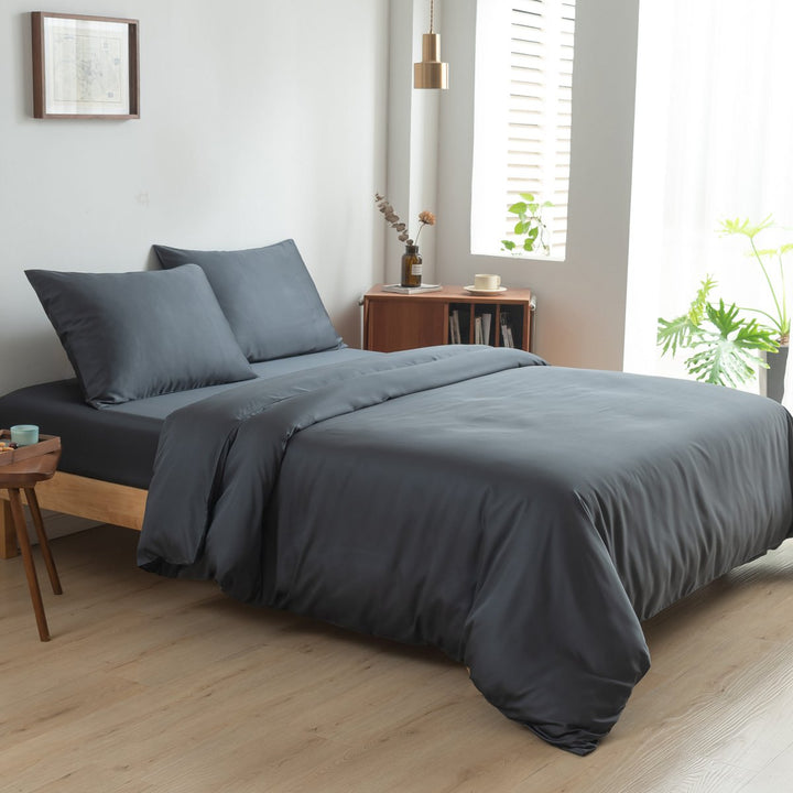 Mørkeblå bambus dynebetræk Premium - 400TC Tanboocel - 100% bambus - Space Blue
