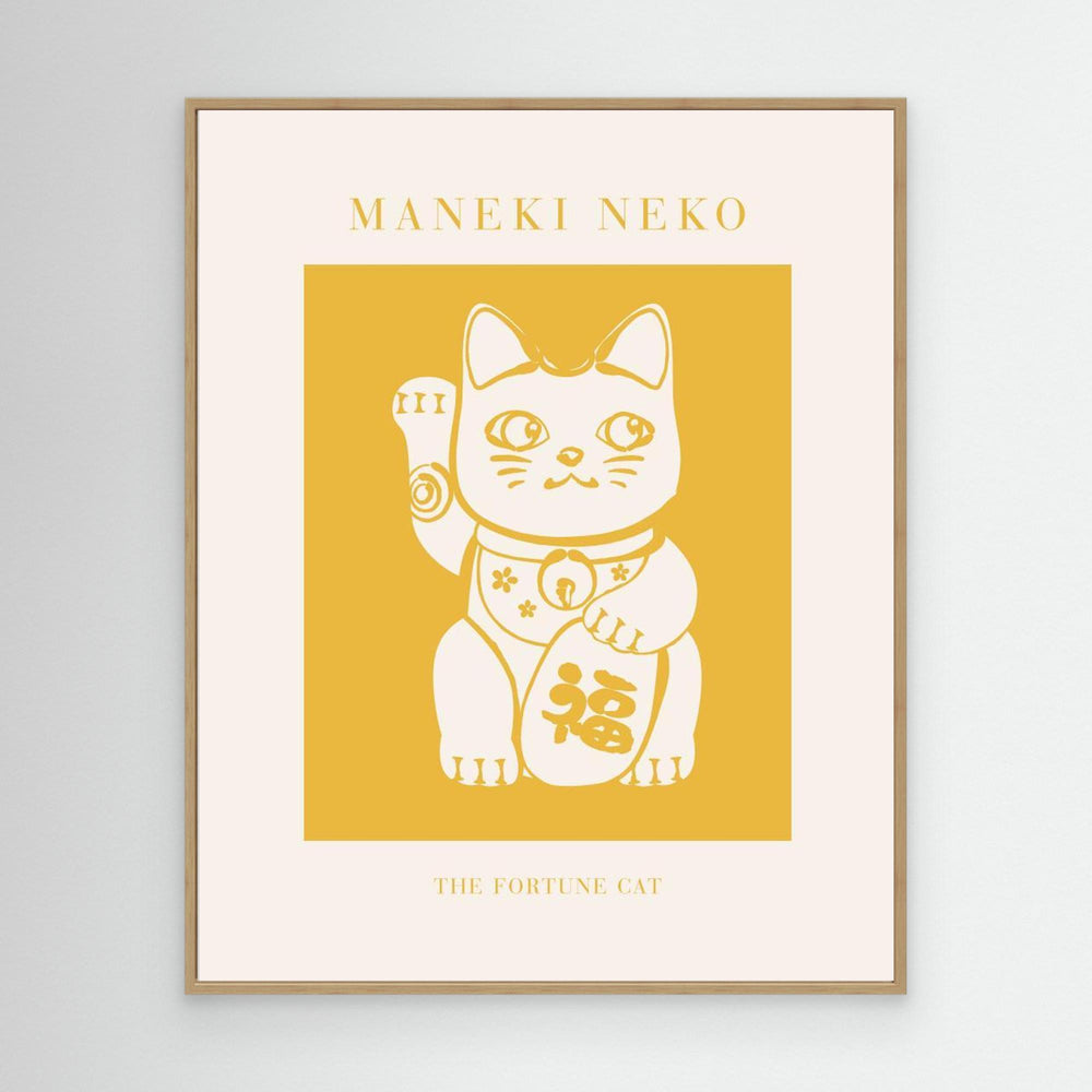 Maneki-Neko Yellow Cat by Ksana Kalpa