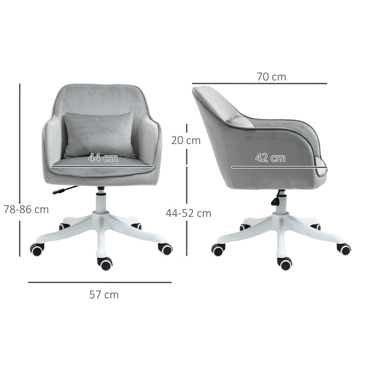 Massagebordstol 78-86 cm højdejusterbar kontorstol drejestol computerstol med usb trin arbejdsstol med vibrationsfunktion lændepude massagefunktion grå