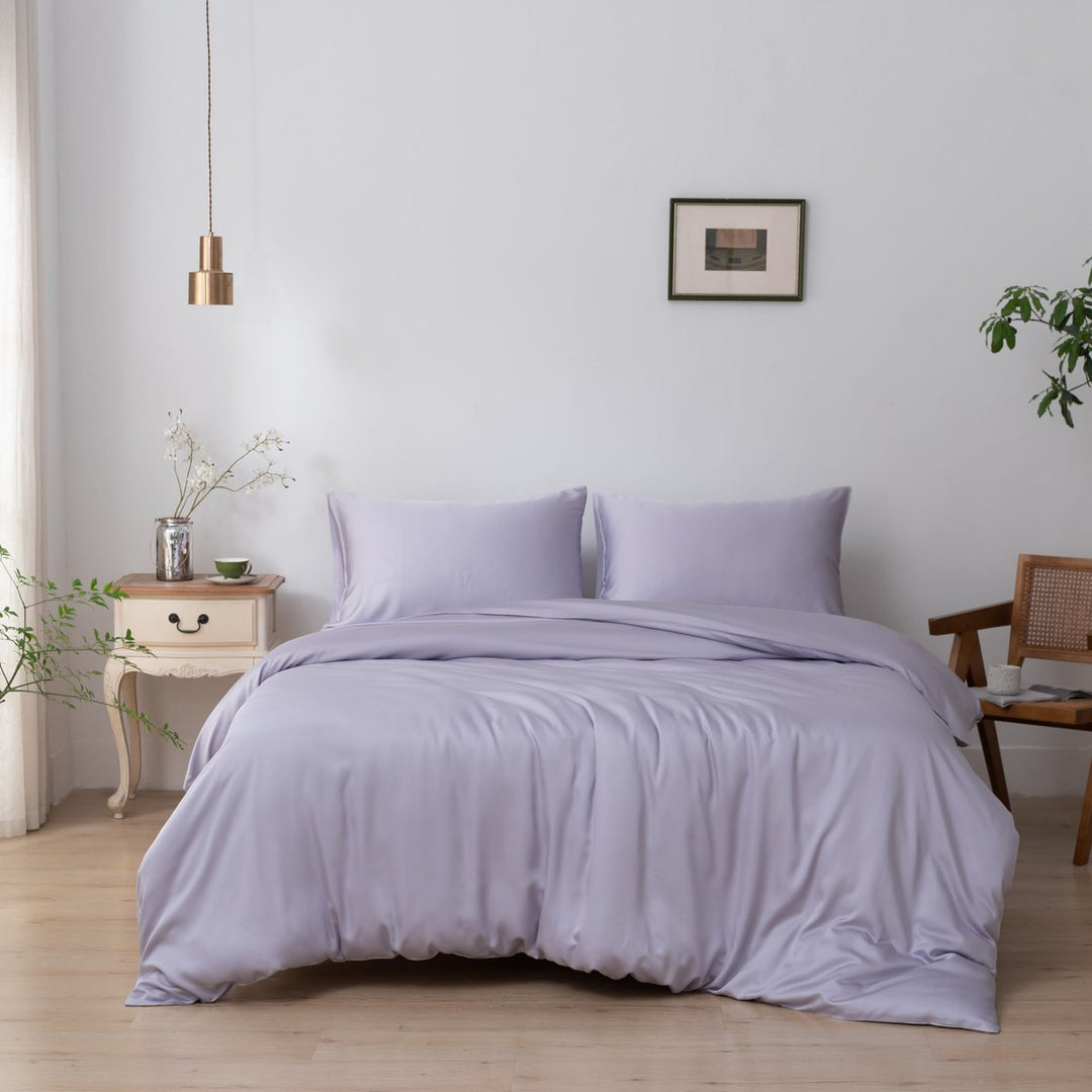 Syren Bambus Sengesæt 1-person - 400TC Tanboocel - Lavender Mist