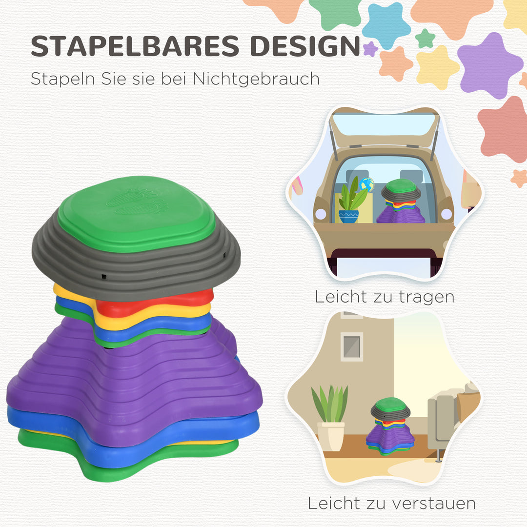 Zonekiz trappestenssæt til børn fra 3 år, 11 sten, skridsikker, op til 80 kg, søstjernedesign