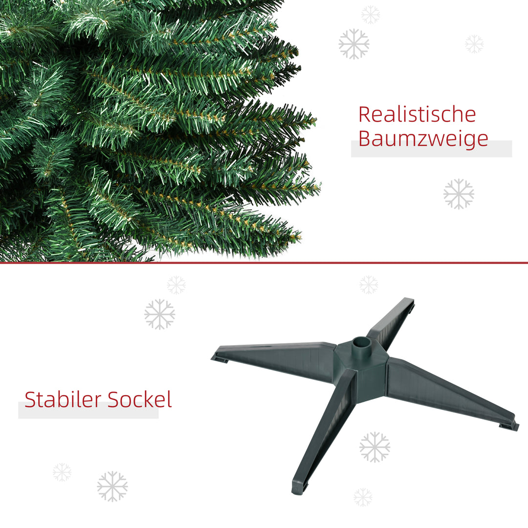 Kunstigt juletræ, inklusive fod, 1,8 m højt, grønt