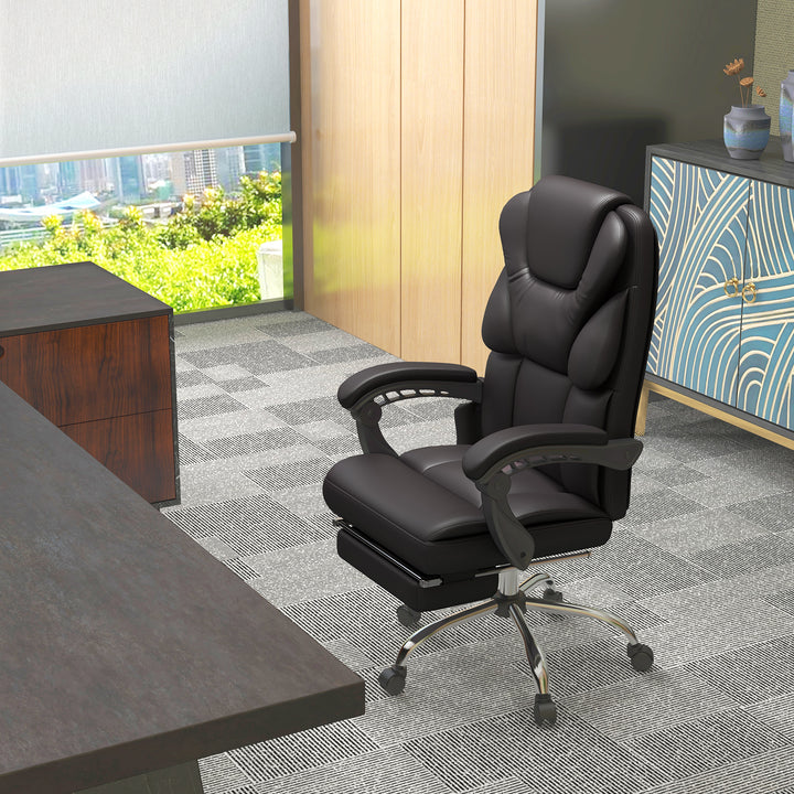 Kontorstol med massagefunktion, ergonomisk, lænestol, 63x57x118, brun