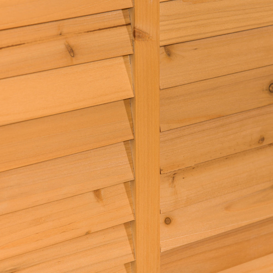 Havekasse, hyndekasse, opbevaringskasse, havekasse, vejrbestandig, massivt træ, 127 x 56 x 60 cm gul