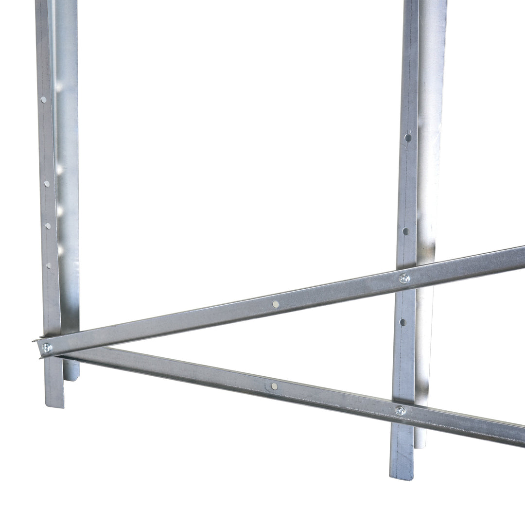 Motorsavstativ, foldbart savstativ til brænde, sølvmetal, 83 x 83 x 79 cm