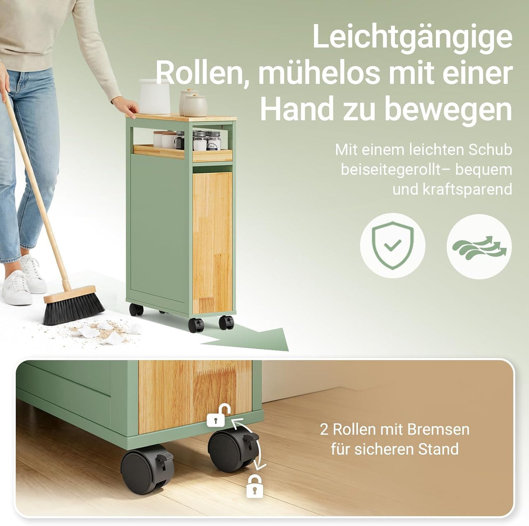 Rullevogn, 20 cm bredt, 50,5×20×79 cm, god til små køkkener og badeværelser