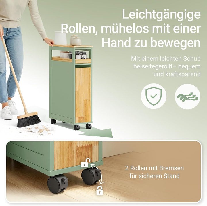 Rullevogn, 20 cm bredt, 50,5×20×79 cm, god til små køkkener og badeværelser