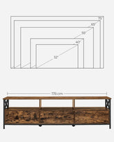 TV-bord til 65" skærm, med 3 skuffer og åbne hylder, 147x40x50 cm