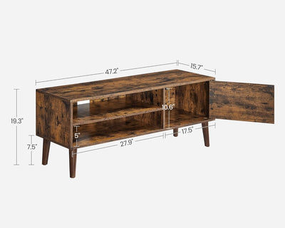 TV-bord i retro-look, 120x40x49 cm, brun