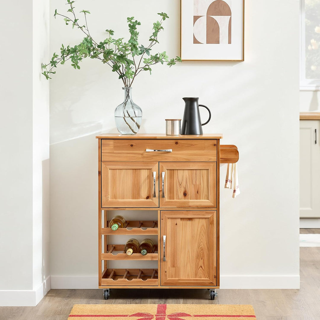 Elegant skoskab & kommode – plads til 12-15 par sko – justerbare hylder & 2 skuffer – hvid MDF