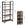 Bogreol med 4 hylder i retro-look, 60 x 125,5 x 30 cm