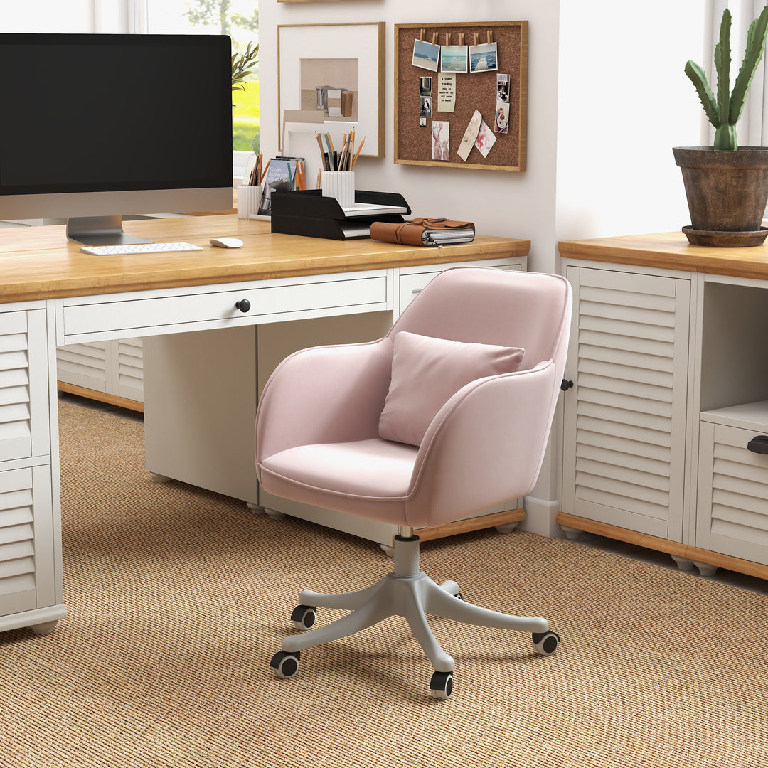 Massagebordstol 78-86 cm højdejusterbar kontorstol drejestol computerstol med usb trin arbejdsstol med vibrationsfunktion lændepude massagefunktion pink