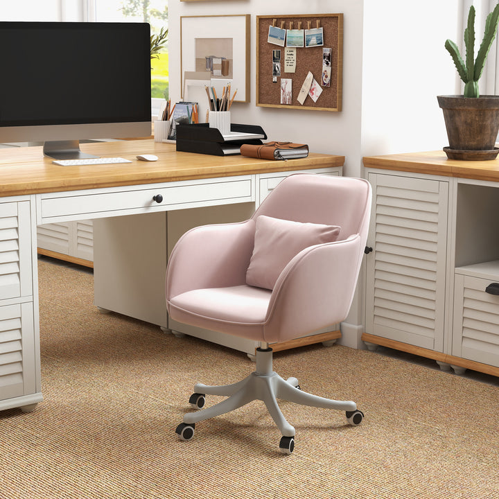 Massagebordstol 78-86 cm højdejusterbar kontorstol drejestol computerstol med usb trin arbejdsstol med vibrationsfunktion lændepude massagefunktion pink