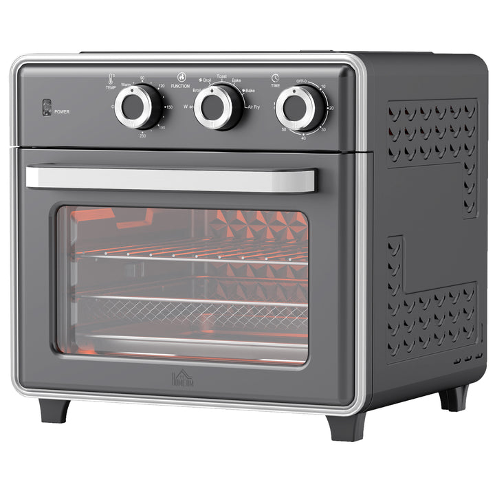 Miniovn, 20l, 5 funktioner, 360° konvektion, grillrist, krummebakke, grå