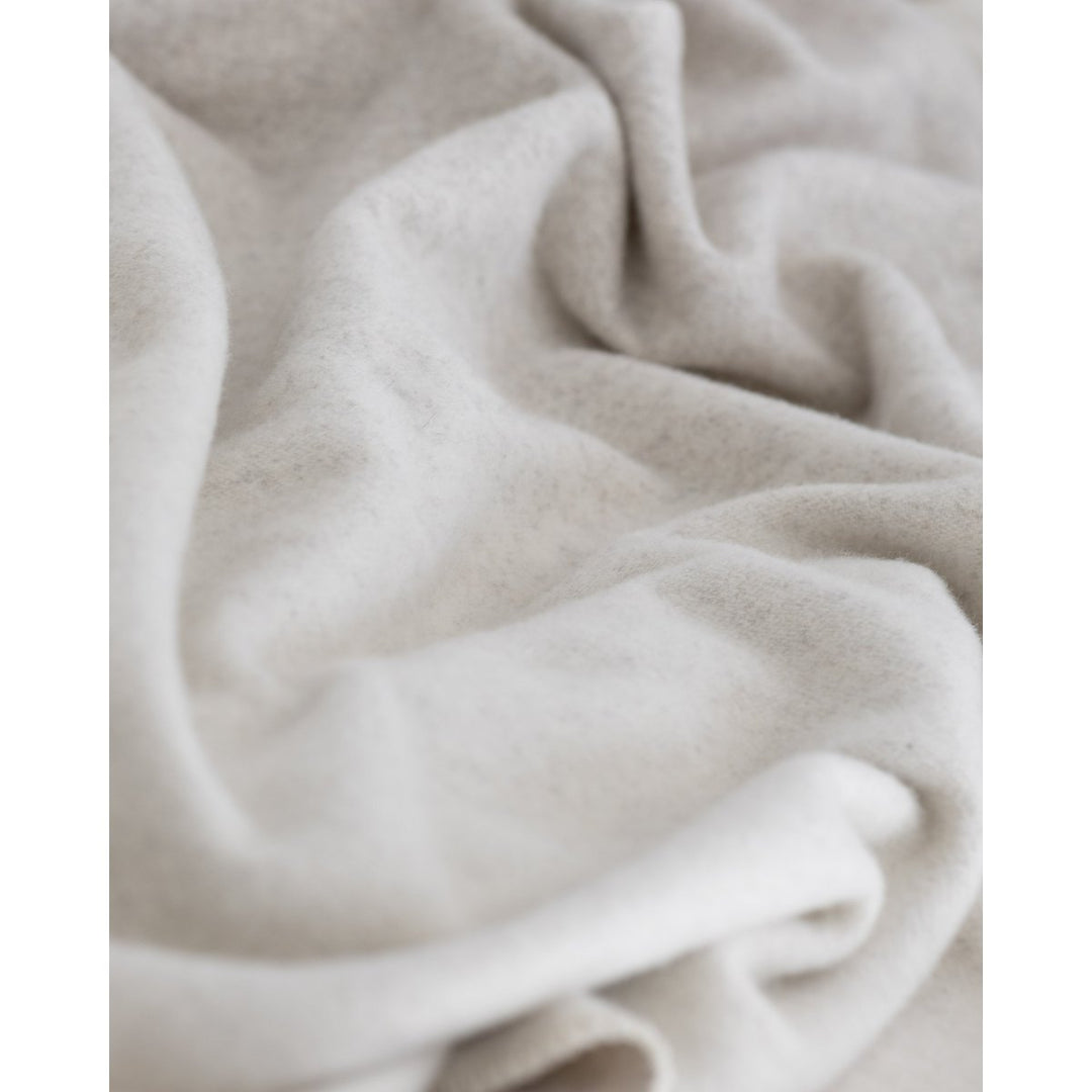 Merino/cashmere sengetæppe elfenben klit