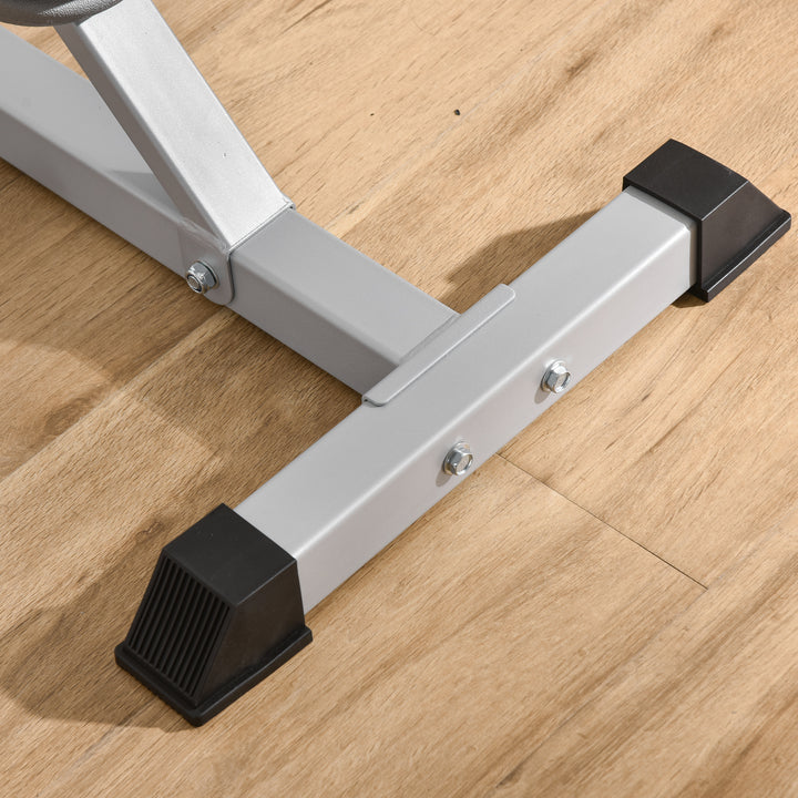 Sæt med 2 håndvægtstativer, 3 niveauer, højdejusterbar, håndvægtstativ i stål, lasteevne op til 200 kg, sølv + sort