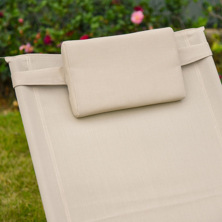 Gyngestol, gyngestol, havestol, gyngestol, metalnet, beige, 150 x 62 x 88 cm