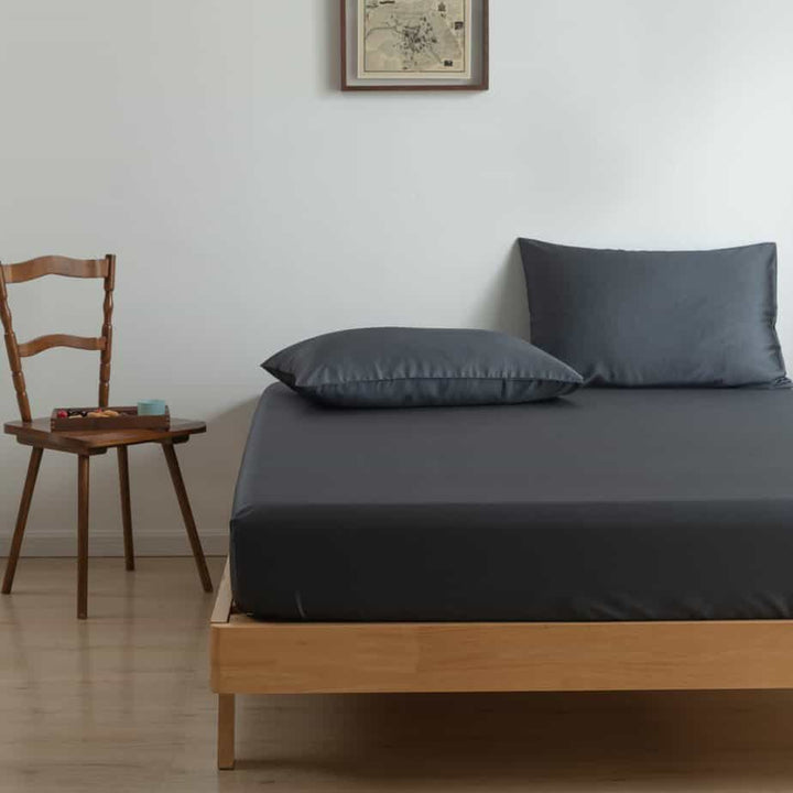 Mørkeblå Bambus Sengesæt 1-person - 400TC Tanboocel - Space Blue